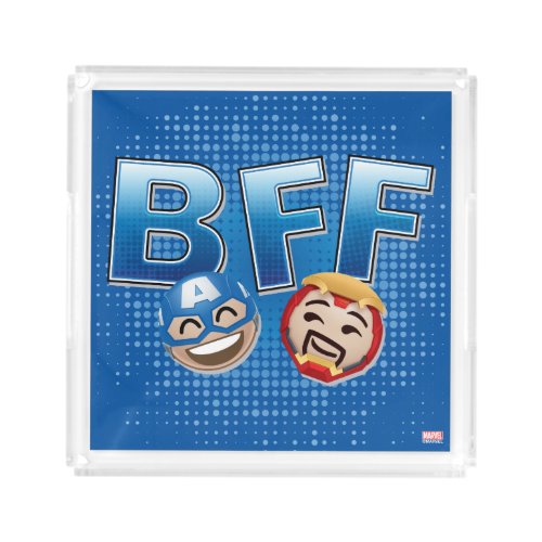 BFF Captain America  Iron Man Emoji Acrylic Tray