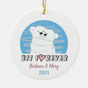 BFF Christmas Ceramic Ornament