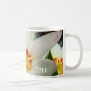 BFF coffee cup Mug Gift TULIP FLOWERS Mugs Floral