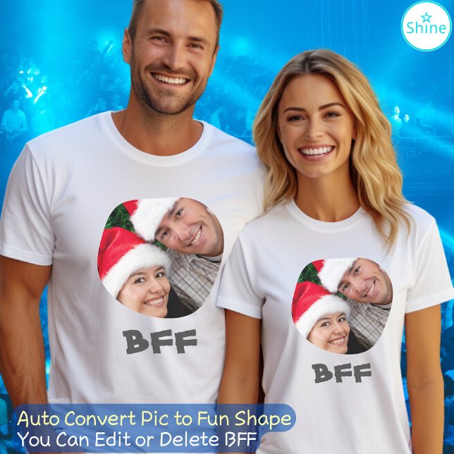 BFF Create Your Own Custom Photo Personalized Text T-Shirt (Creator Uploaded)