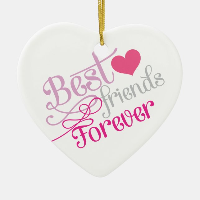 BFF - Fashion Best Friends Forever with Photo Ceramic Ornament (Front)