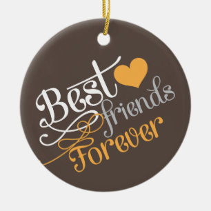 BFF - Fashion Best Friends Forever with Photo Ceramic Ornament