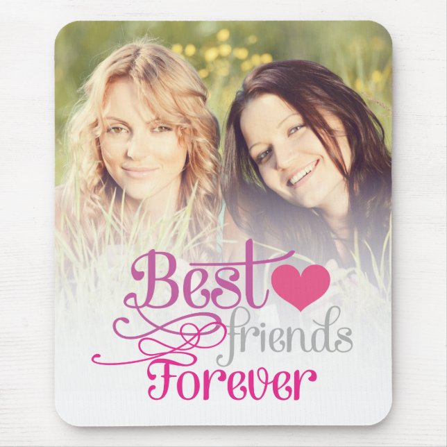 BFF - Fashion Best Friends Forever with Photo Mouse Pad (Front)