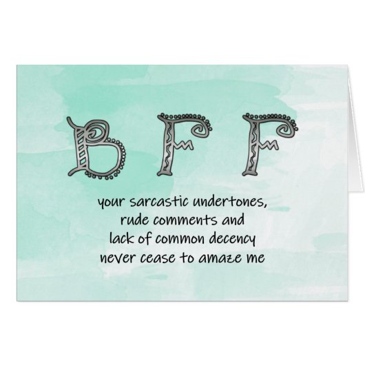 BFF funny Cards (Front Horizontal)