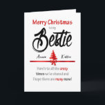 BFF Girlie Best Friend Mate Love Cute Christmas Card<br><div class="desc">The "BFF Girlie Best Friend Mate Love Cute Christmas Card" is a warm and affectionate way to express your love and celebrate your special friendship during the holiday season. It's a card filled with endearing terms that convey the closeness of your relationship. Whether you're customizing it with a heartfelt message...</div>