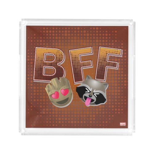 BFF Groot  Rocket Emoji Acrylic Tray