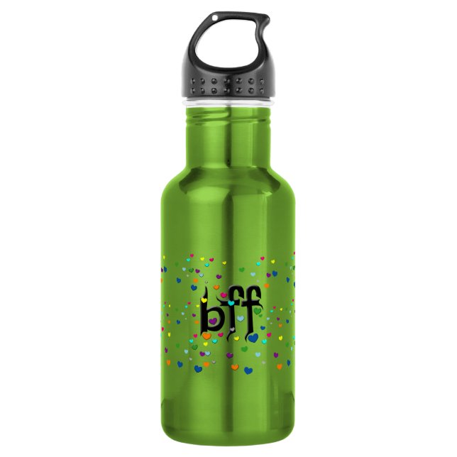 bff ~ hearts water bottle (Front)