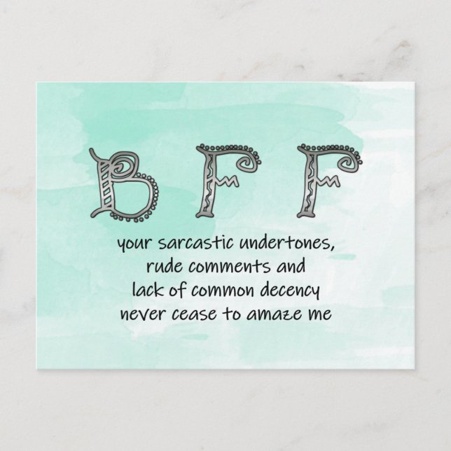 BFF humor Postcard (Front)