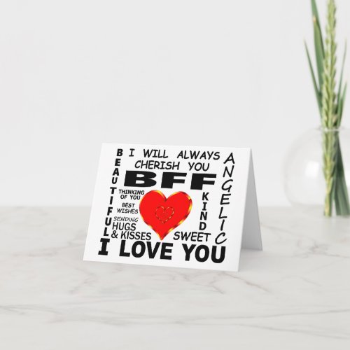 BFF I Love You Card