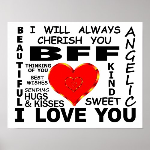 BFF I Love You Poster