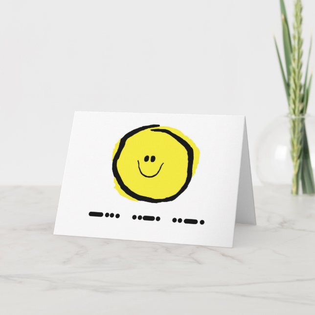 BFF in Morse Code Greeting Card with (Front)