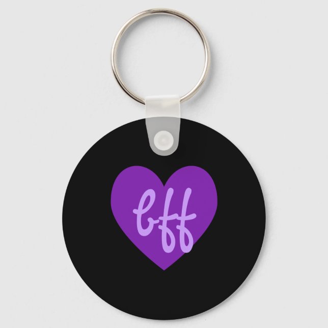 bff in Purple Keychain (Front)