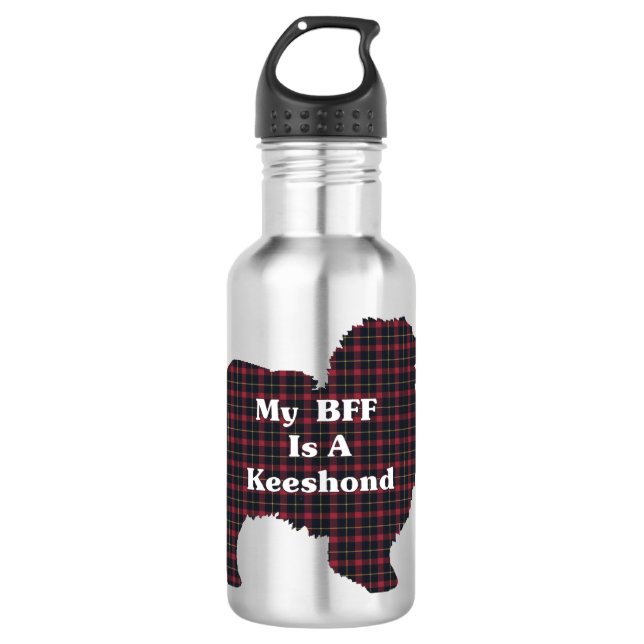 BFF Keeshond Lovers Gifts Water Bottle (Front)