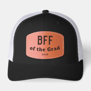 BFF of the Grad Custom Graduation Party Leather Patch Hat
