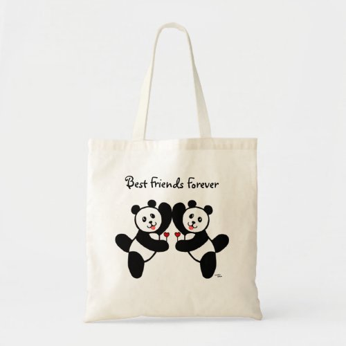 BFF Panda Friends Tote Bag