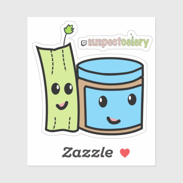 BFF Peanut Butter + Celery SuspectCelery™ Sticker (Sheet)