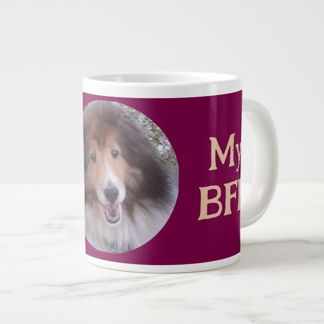 BFF Pet Photo PERSONALIZE Giant Coffee Mug (Front Right)