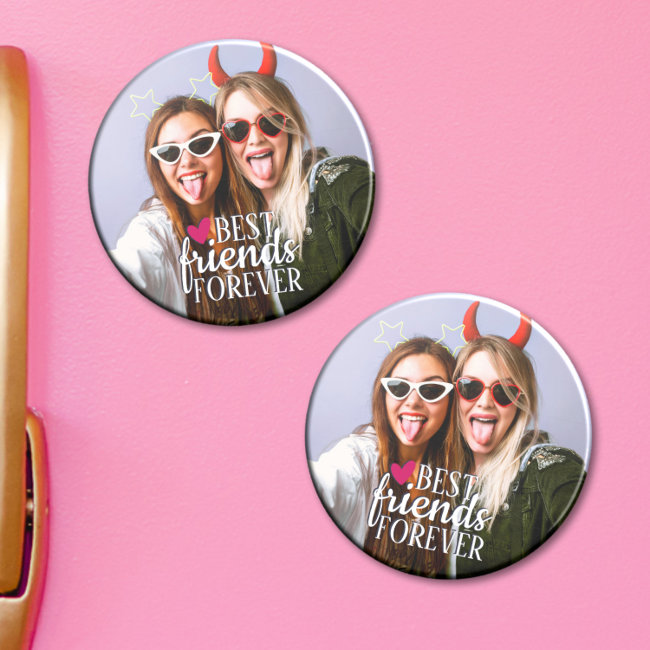 BFF photo Best friends forever modern Magnet