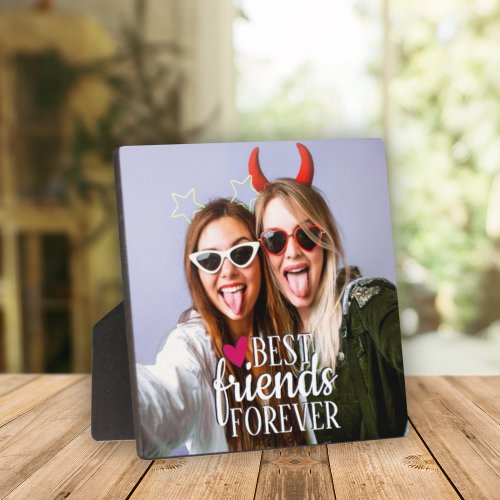 BFF photo Best friends forever modern Plaque