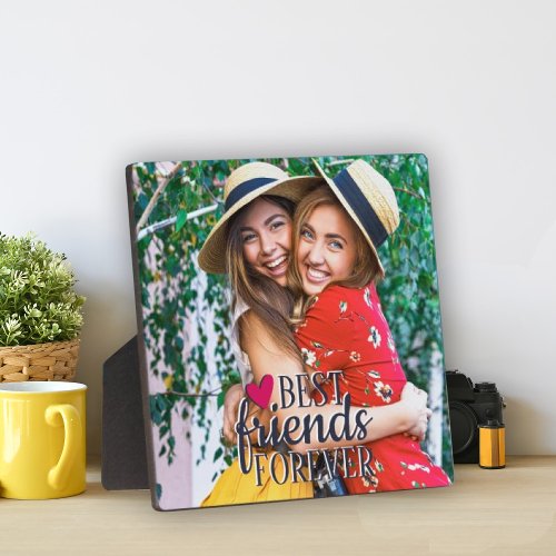 BFF photo Best friends forever modern Plaque