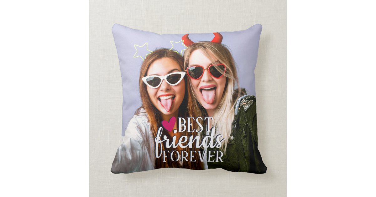 Bff Photo Best Friends Forever Modern Throw Pillow