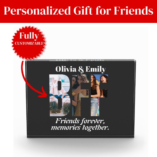 BFF Photo Collage Acrylic Award – Gift for Friend (BFF Photo Collage Acrylic Award – Gift for Friend)