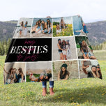 BFF Photo Collage Best Friend Birthday Gift Custom Fleece Blanket<br><div class="desc">"Because everyone else sucks". A great gift for your bestie. 10 photo collage, modern fonts on trendy color block. Add your custom wording to this design by using the "Edit this design template" boxes on the right hand side of the item, or click the blue "Customize it" button to arrange...</div>