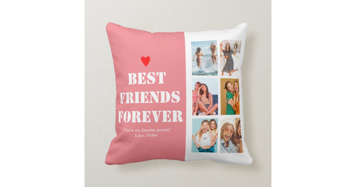 All Smiles Friendship Gifts Cute Throw Pillow Covers Decorative Friend Decor Quotes for Best Friends Birthday Woman Girl Her Cushion Square Case 18x18 Decorations for Patio Couch Sofa Miles Apart 