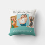 Bff Photo Collage Best Friends Personalized Teal Throw Pillow at Zazzle