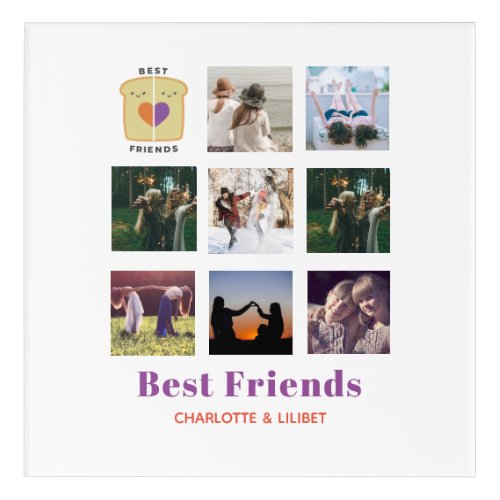 BFF Photo Collage Gift Peanutbutter Jelly Sandwich Acrylic Print