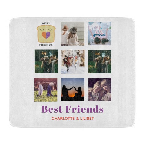 BFF Photo Collage Gift Peanutbutter Jelly Sandwich Cutting Board