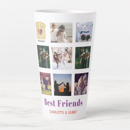 BFF Photo Collage Gift Peanutbutter Jelly Sandwich Latte Mug