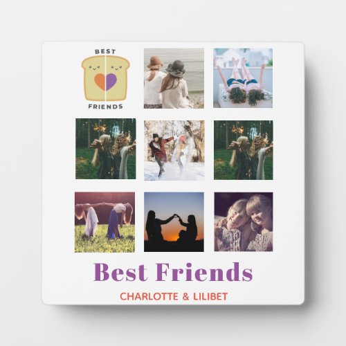 BFF Photo Collage Gift Peanutbutter Jelly Sandwich Plaque