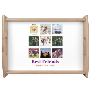 BFF Photo Collage Gift Peanutbutter Jelly Sandwich Serving Tray