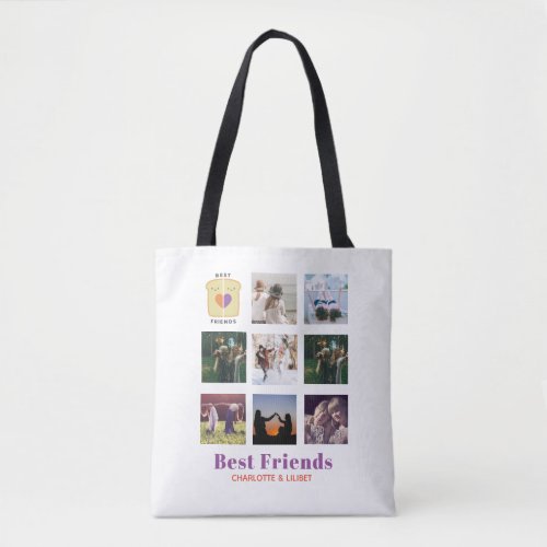 BFF Photo Collage Gift Peanutbutter Jelly Sandwich Tote Bag