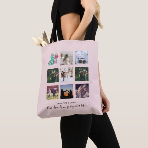 BFF Photo Collage Jellyfish Octopus Custom Gift Tote Bag