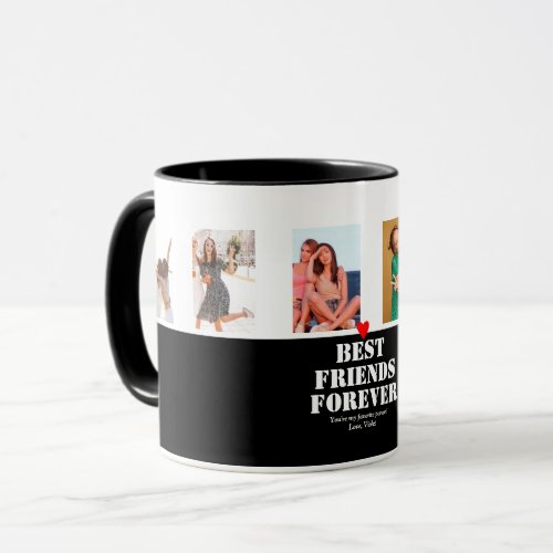 BFF Photo Collage Personalized Quote Best Friend Mug