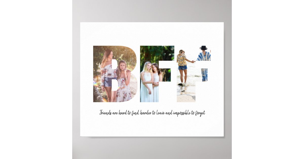 BFF Photo Collage Poster Zazzle