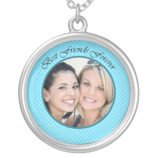 BFF Photo Silver Plated Necklace
