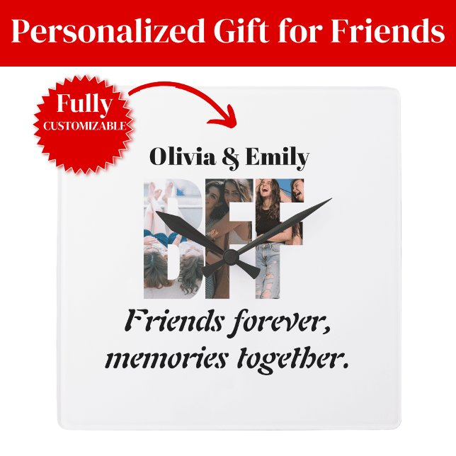 BFF Photo Wall Clock – Personalized Gift (BFF Photo Wall Clock Personalized Gift)