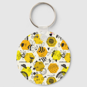 BFF Queen Bee Gifts For Besties Save The Bees Keychain