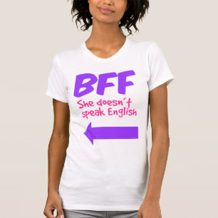 BFF - She Doesn't Speak English Matching Tank Top