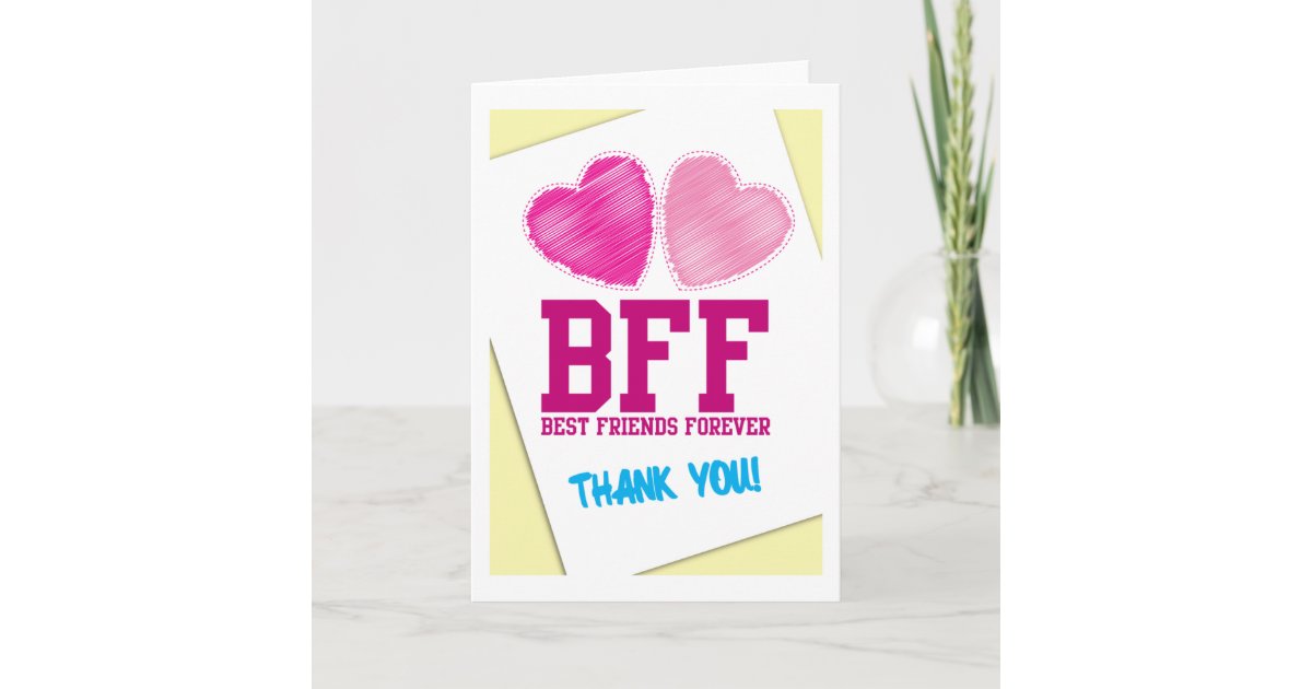 Thank You Card for Friend, Best Friend Thank You Card, Thank You