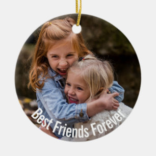 BFF With Your Photo Ceramic Ornament