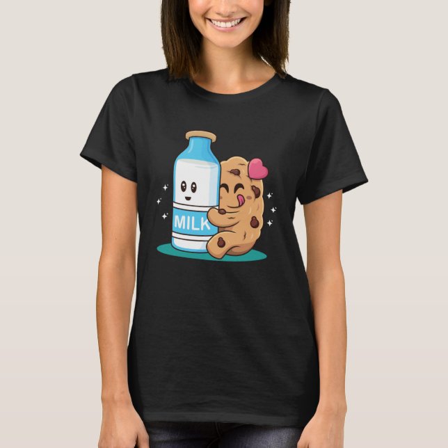 BFFL Best Friend 4 Life Biscuit Hugging Milk Love  T-Shirt (Front)