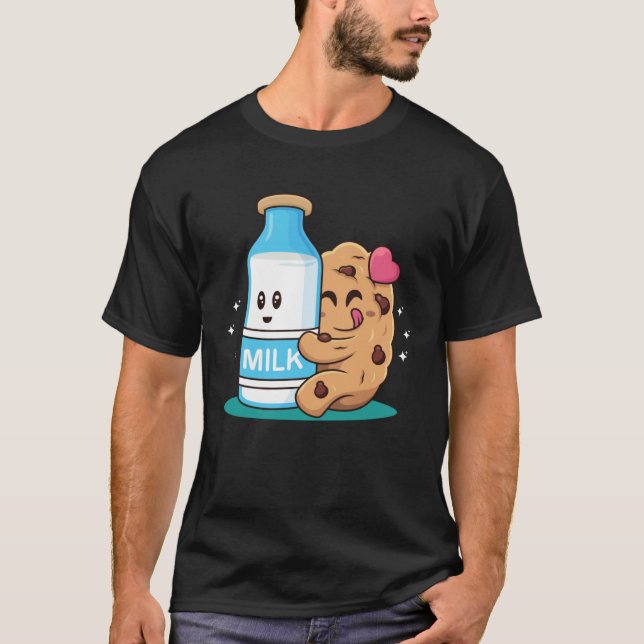 BFFL Best Friend 4 Life Biscuit Hugging Milk Love  T-Shirt (Front)