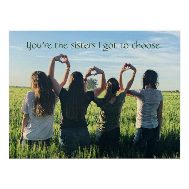 BFFs | Best Friends Forever Sisters Quote Poster (Front)