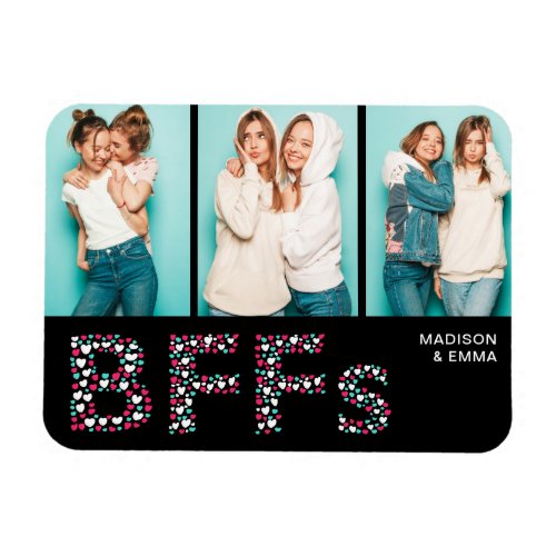 BFFs Best Friends Photo Personalized Name Girly Magnet