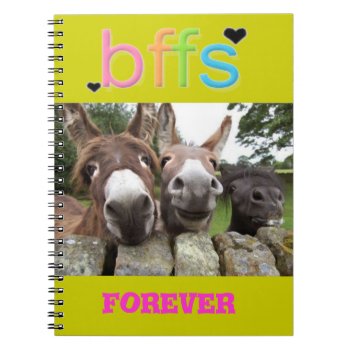 Bff's Smiling Donkeys Notebook by Godsblossom at Zazzle