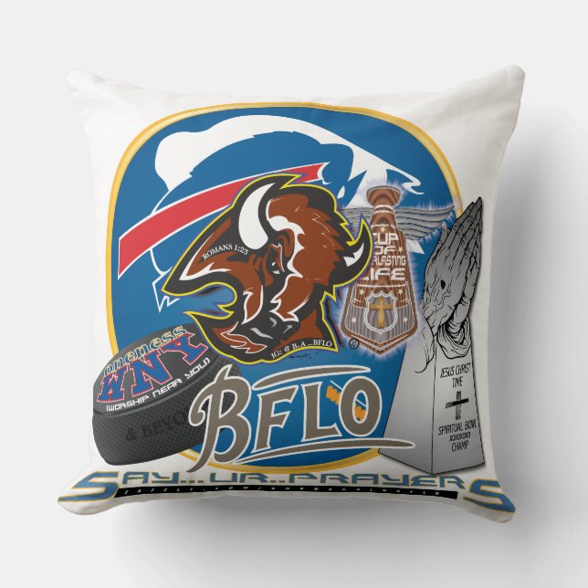 BFLO SAY UR PRAYERS THROW PILLOW (Front)